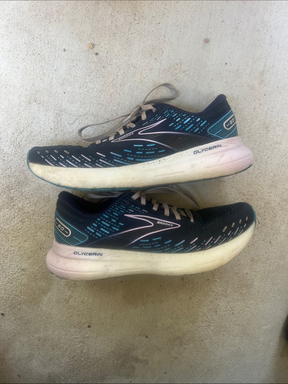 Brooks Women's Glycerin Running Shoes in Black and Teal